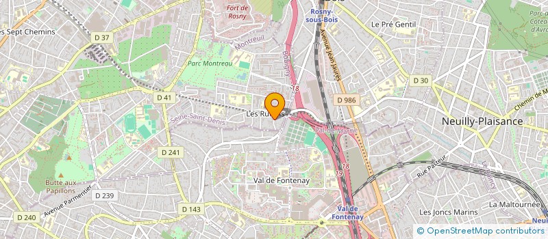 localisation de l'entreprise HABITAT 157 à MONTREUIL