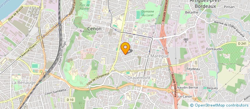 localisation de l'entreprise HABITAT 33 à CENON