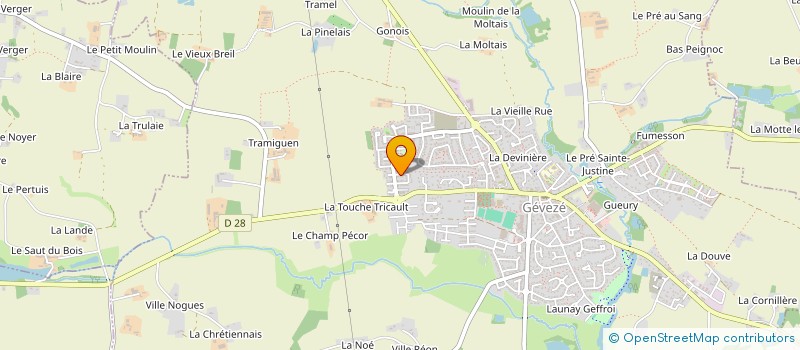 localisation de l'entreprise HABITAT 68  GEVEZE