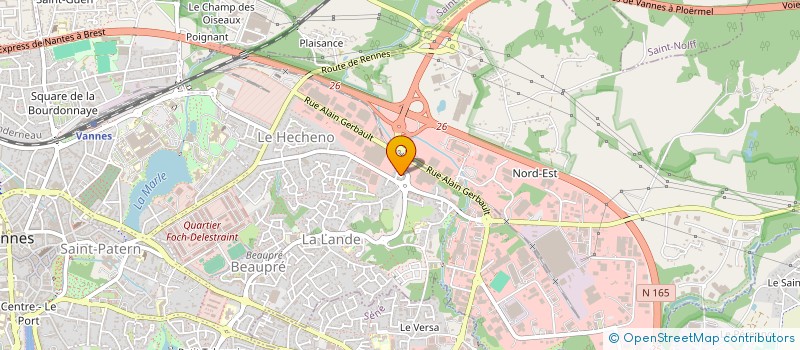 localisation de l'entreprise HABITAT CHAUFFAGE EAR à VANNES