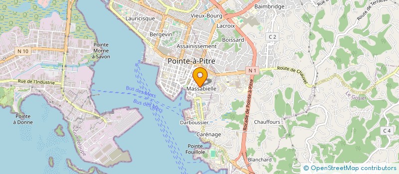 localisation de l'entreprise HABITAT CONFORT SECURITE à POINTE-A-PITRE