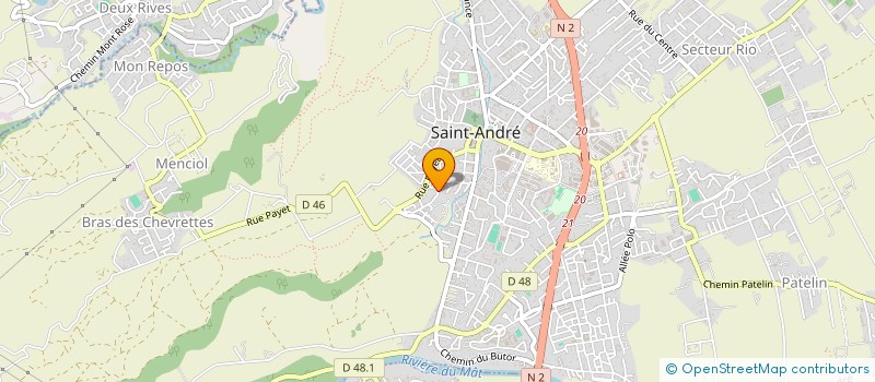 localisation de l'entreprise HABITAT CREOLE OCEAN INDIEN  SAINT-ANDRE