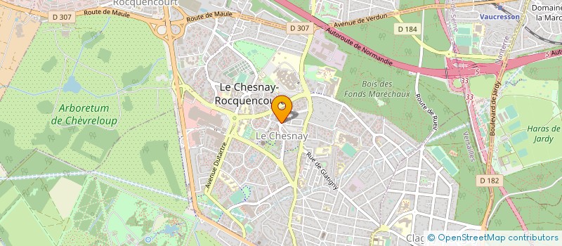 localisation de l'entreprise HABITAT D'AUJOURD'HUI  LE CHESNAY-ROCQUENCOURT