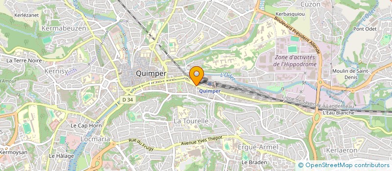 localisation de l'entreprise HABITAT DE L'ODET à QUIMPER