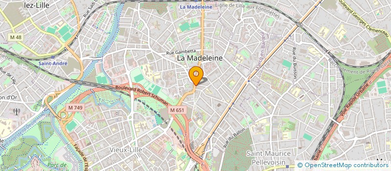 localisation de l'entreprise HABITAT & ENVIRONNEMENT 5 à LA MADELEINE