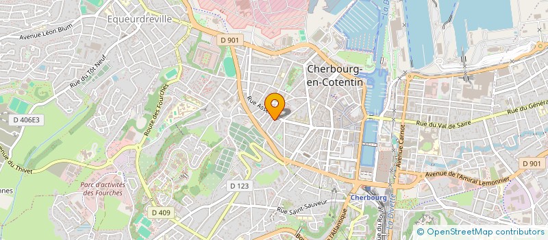 localisation de l'entreprise HABITAT ET CONSTRUCTION à CHERBOURG-EN-COTENTIN