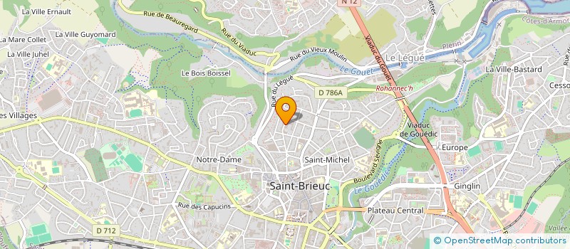 localisation de l'entreprise HABITAT ET HUMANISME COTES D'ARMOR à SAINT-BRIEUC