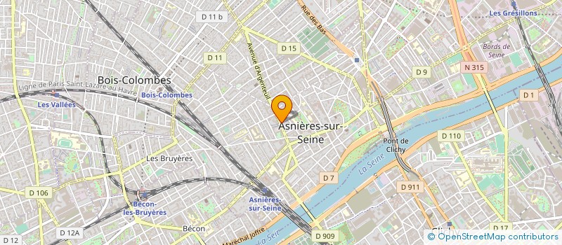 localisation de l'entreprise HABITAT ET PATRIMOINE  ASNIERES-SUR-SEINE