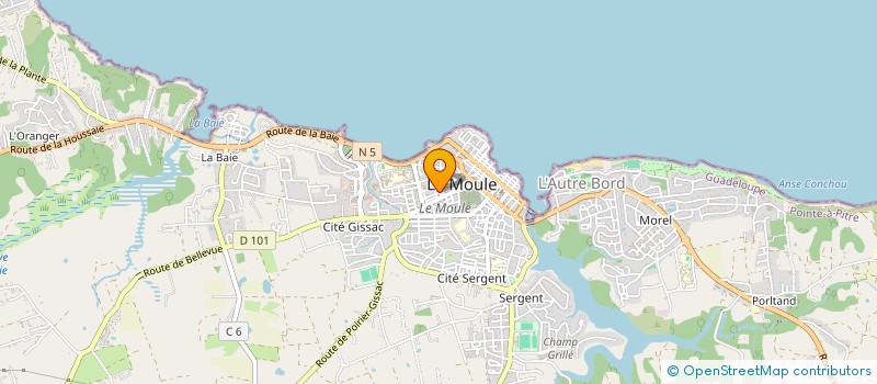 localisation de l'entreprise HABITAT GUADELOUPE à LE MOULE