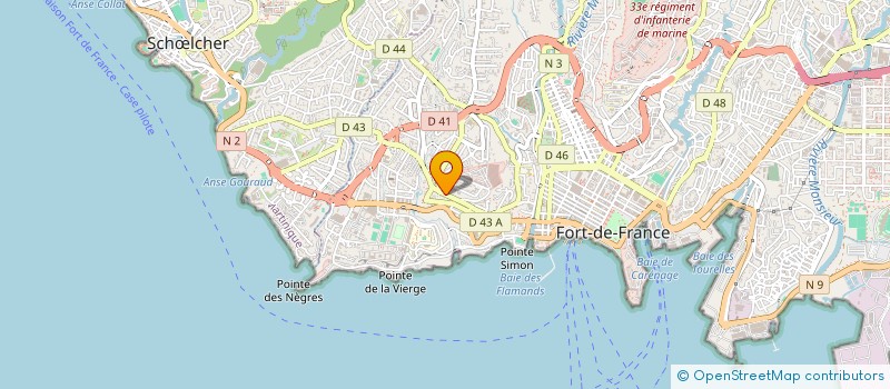 localisation de l'entreprise HABITAT JEUNES ANTILLES-GUYANE à FORT-DE-FRANCE