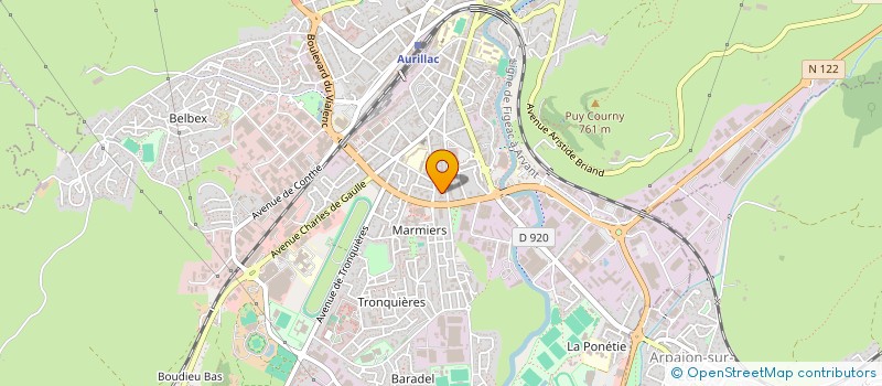 localisation de l'entreprise HABITAT JEUNES CANTAL à AURILLAC
