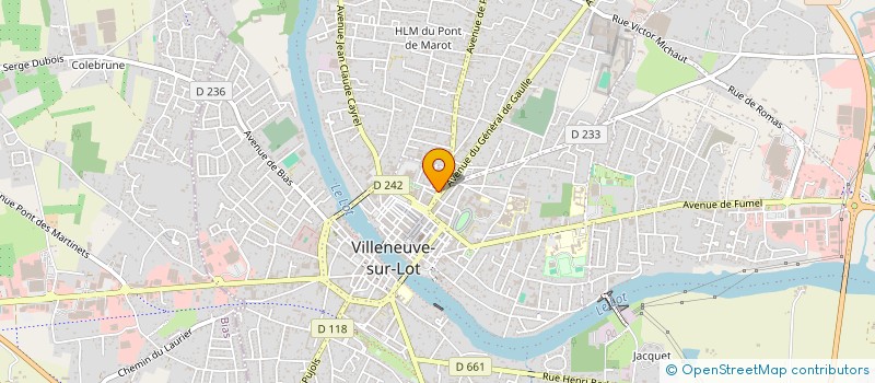 localisation de l'entreprise HABITAT JEUNES DU VILLENEUVOIS  VILLENEUVE-SUR-LOT