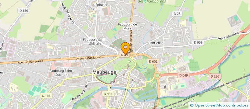 localisation de l'entreprise HABITAT POUR TOUS EN SAMBRE AVESNOIS à MAUBEUGE