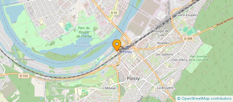 localisation de l'entreprise HABITAT SIGNALETIQUE à POISSY