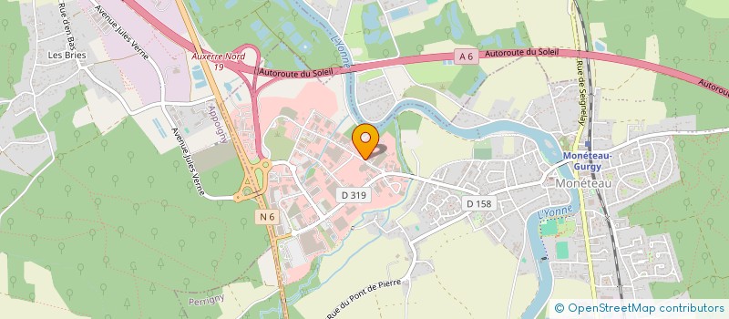 localisation de l'entreprise HABITAT SOLUTION BOURGOGNE à MONETEAU