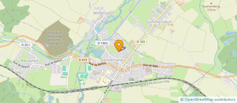 localisation de l'entreprise HABITATS D'ALSACE  DANNEMARIE