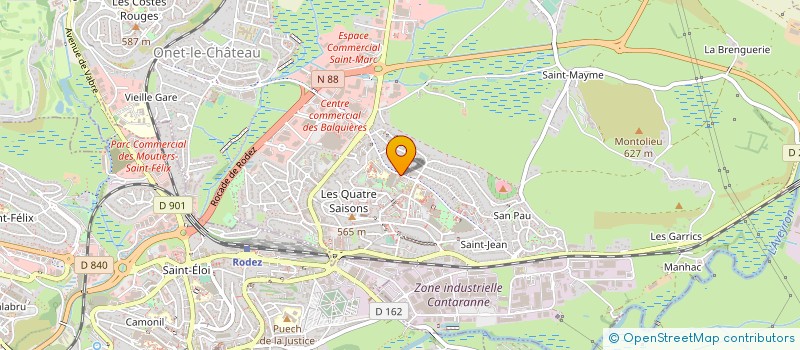 localisation de l'entreprise HABITATS JEUNES DU GRAND RODEZ  ONET-LE-CHATEAU