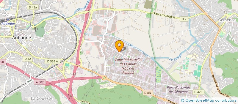 localisation de l'entreprise HABITECH à AUBAGNE