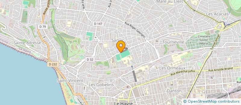 localisation de l'entreprise HAC FOOTBALL FORMATION à LE HAVRE