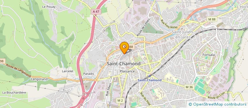 localisation de l'entreprise HADDACHE PLATRERIE PEINTURE à SAINT-CHAMOND