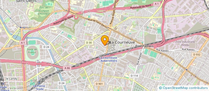 localisation de l'entreprise HADDAOUI TRANSPORT à LA COURNEUVE