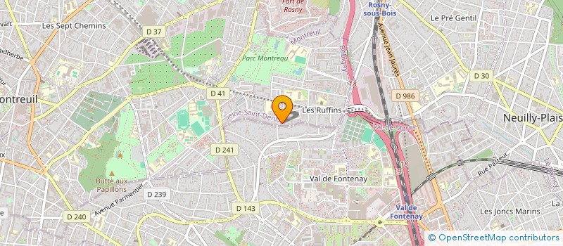 localisation de l'entreprise HADE à MONTREUIL