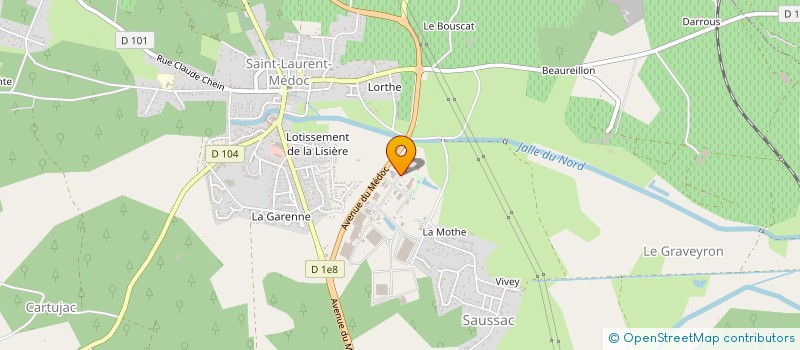 localisation de l'entreprise HADES LOCATION à SAINT-LAURENT-MEDOC