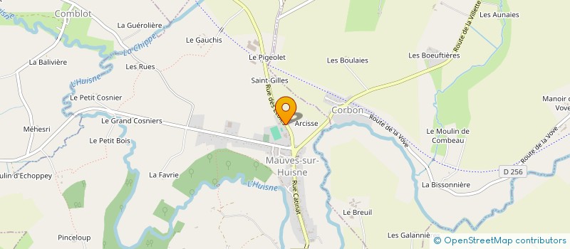 localisation de l'entreprise HADEX à MAUVES-SUR-HUISNE