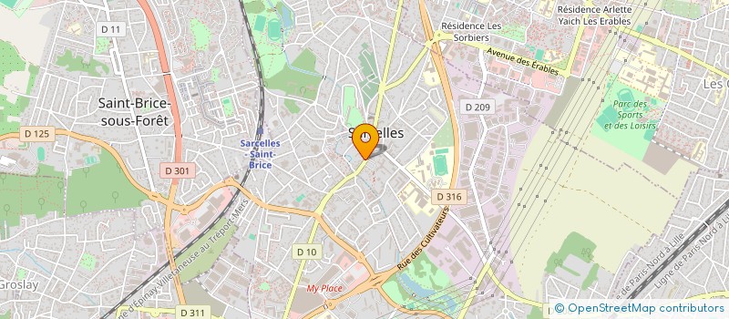 localisation de l'entreprise HAEG  SARCELLES