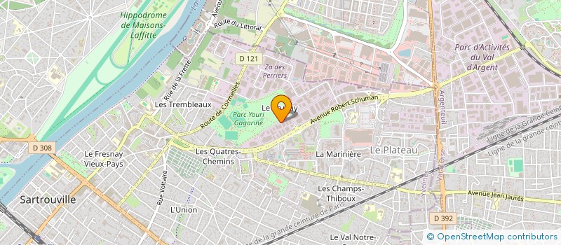 localisation de l'entreprise HAG  SARTROUVILLE