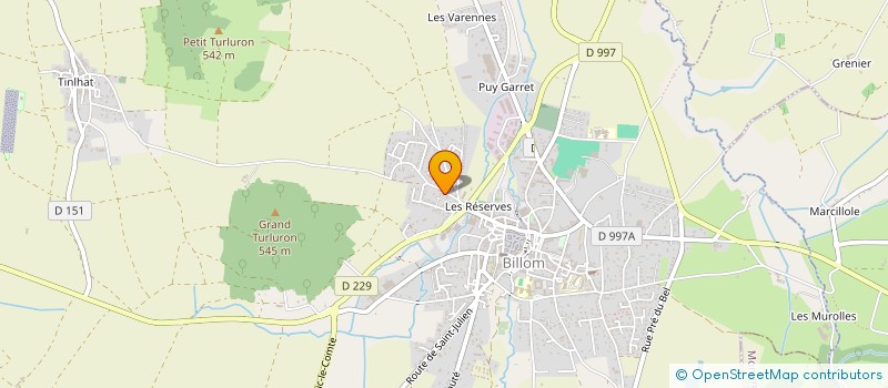 localisation de l'entreprise HAGE CONSEIL à BILLOM