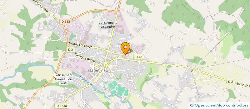 localisation de l'entreprise HAGETMAU MOMUY CASTAIGNOS BASKET  HAGETMAU