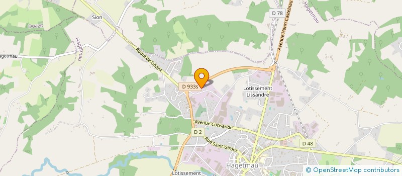 localisation de l'entreprise HAGETMAU PEINTURES  HAGETMAU