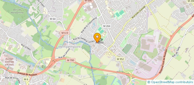 localisation de l'entreprise HAGNE  HEM