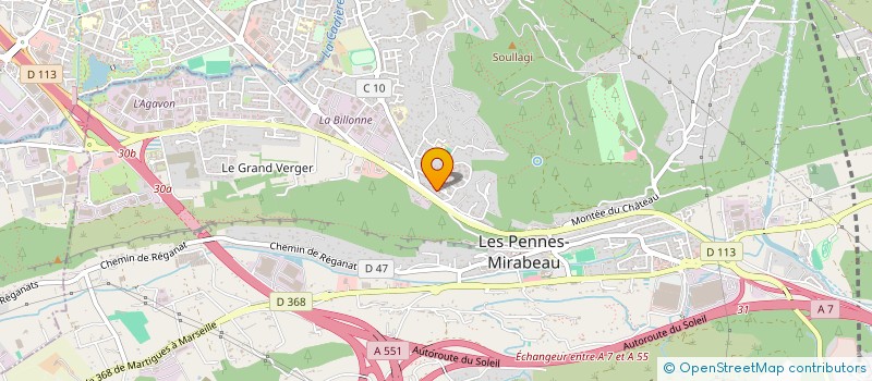 localisation de l'entreprise HAGRY CHABAUD MARRON DABLANC à LES PENNES-MIRABEAU