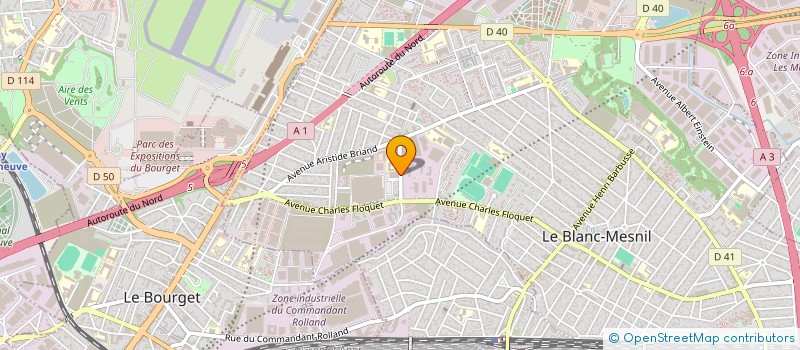 localisation de l'entreprise HAI CHENG à LE BLANC-MESNIL