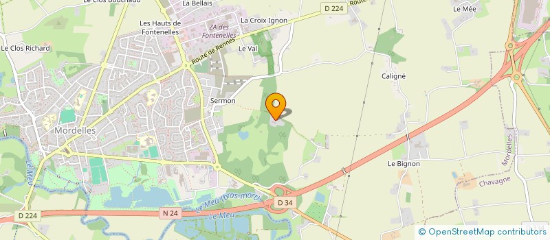 localisation de l'entreprise HAICHOUETTE  MORDELLES