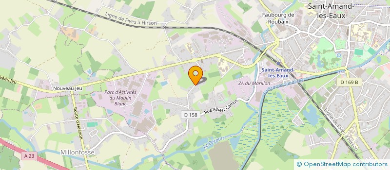 localisation de l'entreprise HAINAUT COLLECTIONS  ST AMAND-LES-EAUX