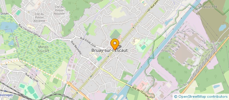 localisation de l'entreprise HAINAUT INFORMATIQUE à BRUAY-SUR-L'ESCAUT