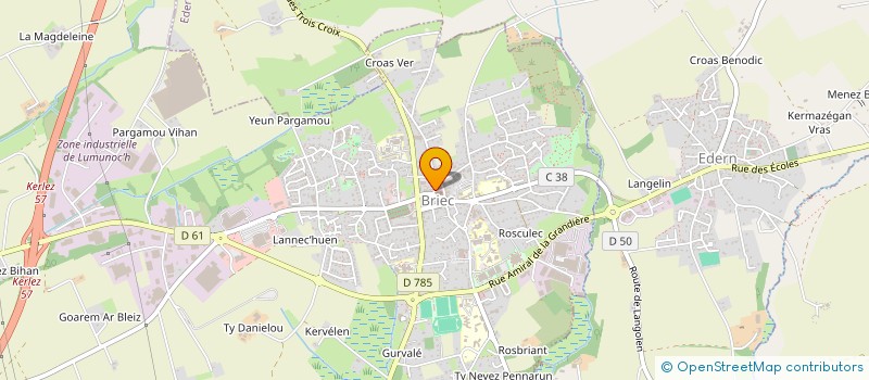 localisation de l'entreprise HAIR BOX  BRIEC