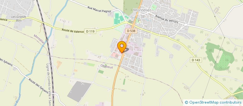 localisation de l'entreprise HAIR DES CHAMPS  MONTELIER