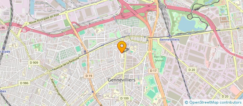 localisation de l'entreprise HAIRLINE  GENNEVILLIERS