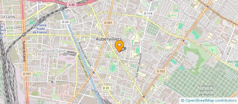 localisation de l'entreprise HAITI EXO-BAT  AUBERVILLIERS