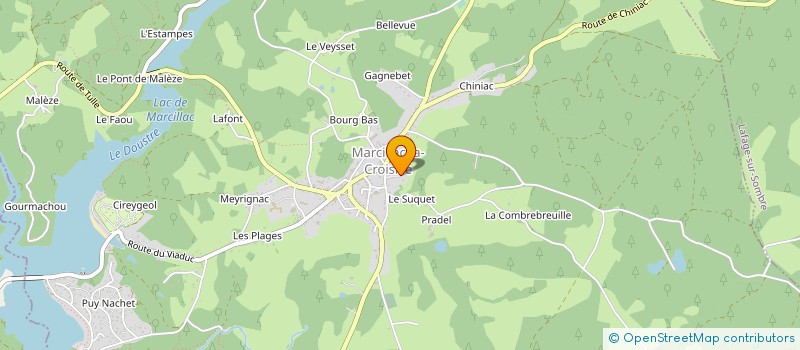 localisation de l'entreprise HAJES à MARCILLAC-LA-CROISILLE