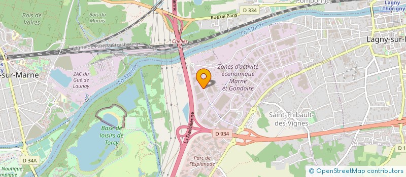 localisation de l'entreprise HAL'DISTRIB 77 à SAINT-THIBAULT-DES-VIGNES