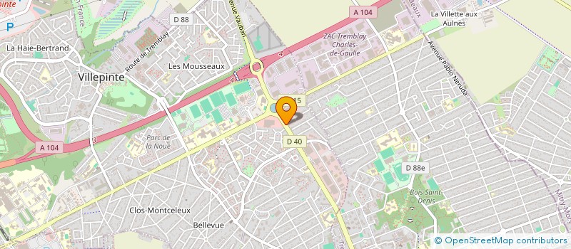 localisation de l'entreprise HAL'DISTRIB 93 à VILLEPINTE