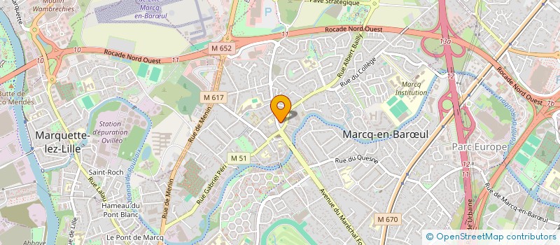 localisation de l'entreprise HALEFAS à MARCQ-EN-BARŒUL