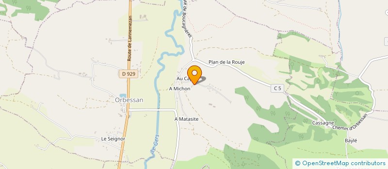 localisation de l'entreprise HALFA SUD  ORBESSAN