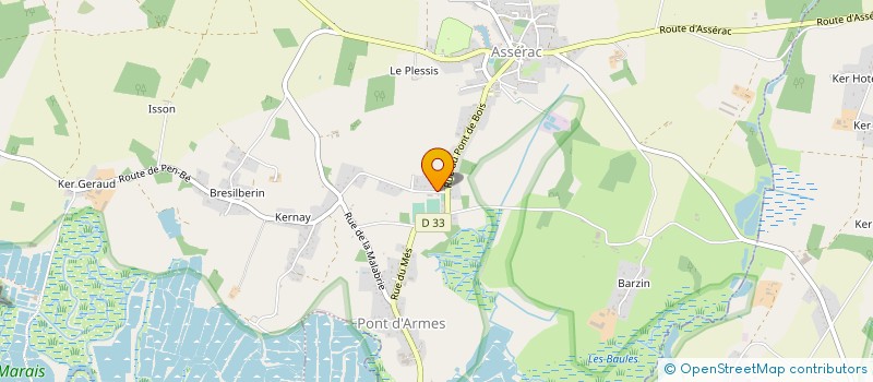 localisation de l'entreprise HALGAND COUVERTURE  ASSERAC