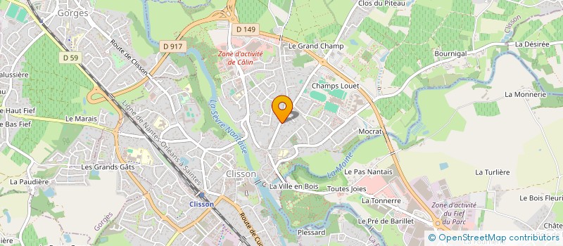 localisation de l'entreprise HALGAND-PIVA  CLISSON